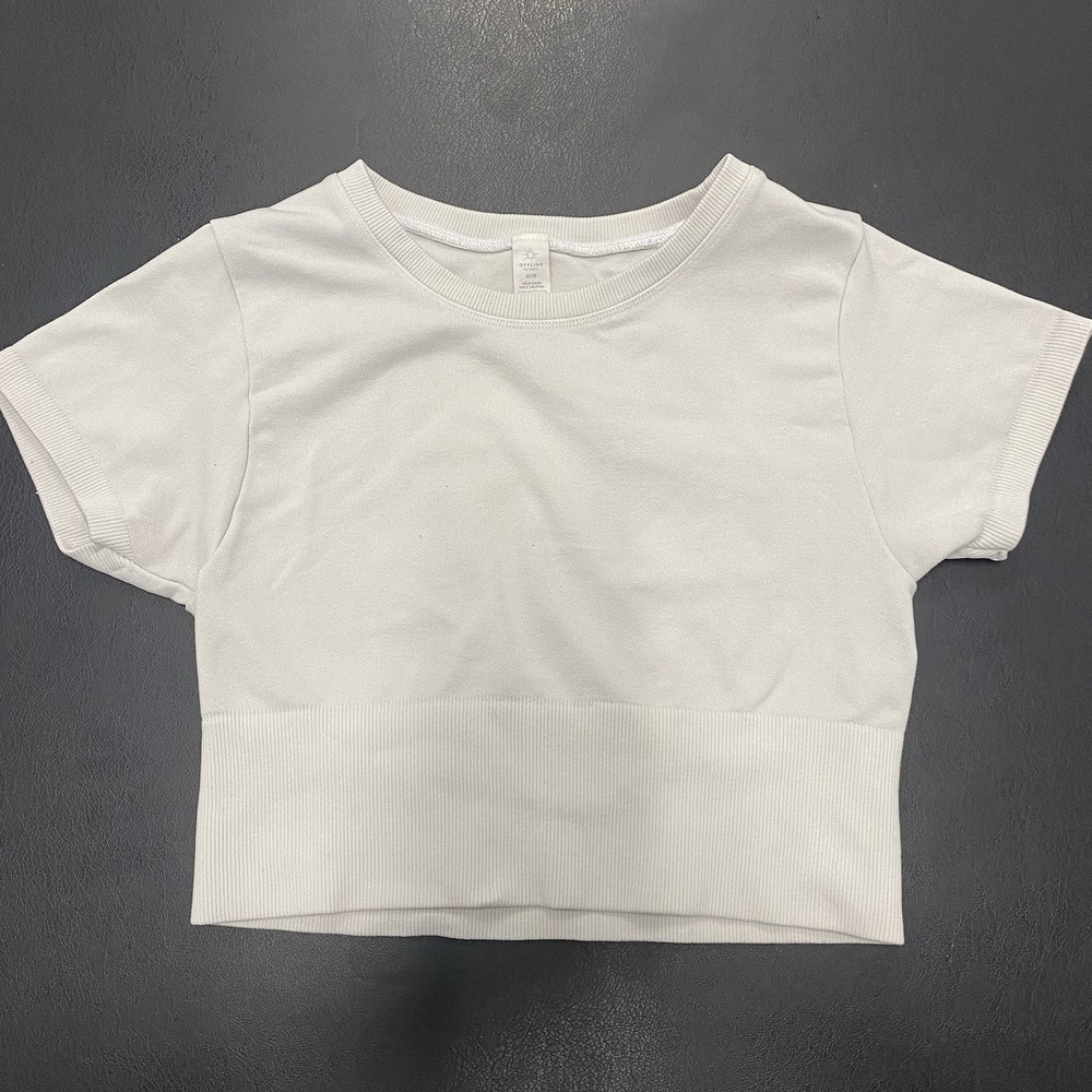 aerie offline Short Sleeve Cropped Tee